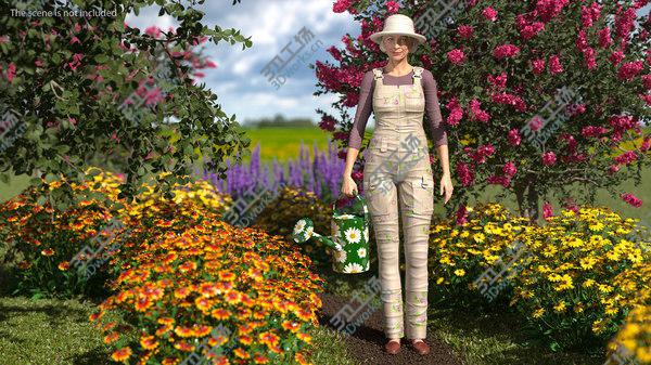 images/goods_img/20210312/Old Lady in Gardening Outfit 3D model/4.jpg